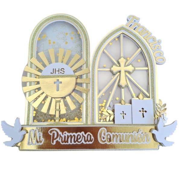 Producto - Cake topper shaker Primera Comunión
