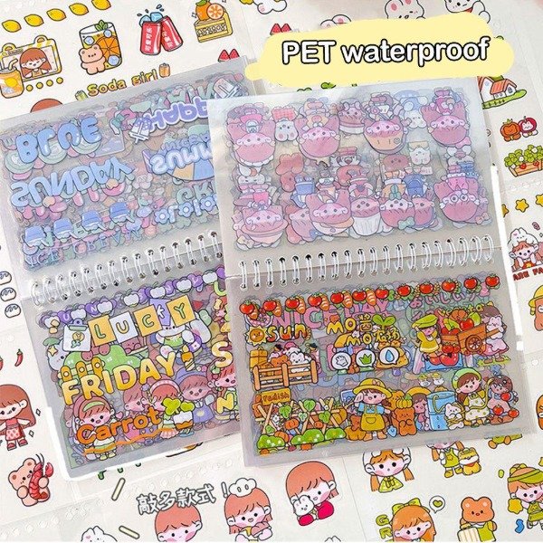 Producto - Libro de Stikers anillado 14x21cm 20 hojas diseños variados