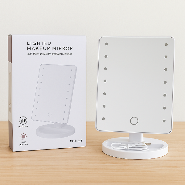 Producto - ESPEJO LED LUZ FRIA A PILA Y USB ESP-91029/91046