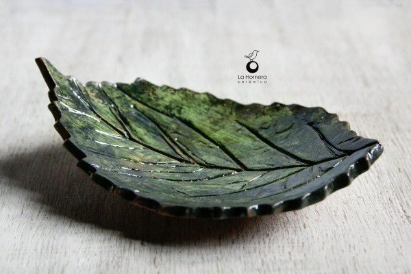 Producto - Bandeja Hoja de Cerámica Artesanal  Pieza Única de Autor - 3