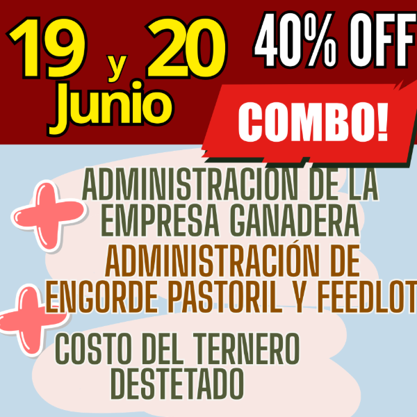 Producto - COMBO 3 CURSOS:Gestión Ganadera + Costo del Ternero + Engorde Pastoril y Feedlot