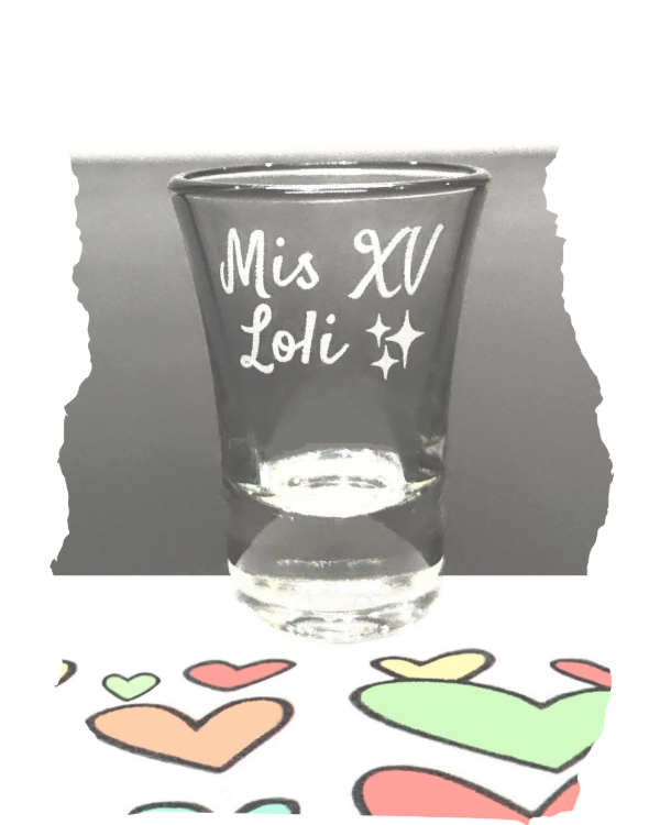 Producto - Vaso shot souvenirs 15 años X24