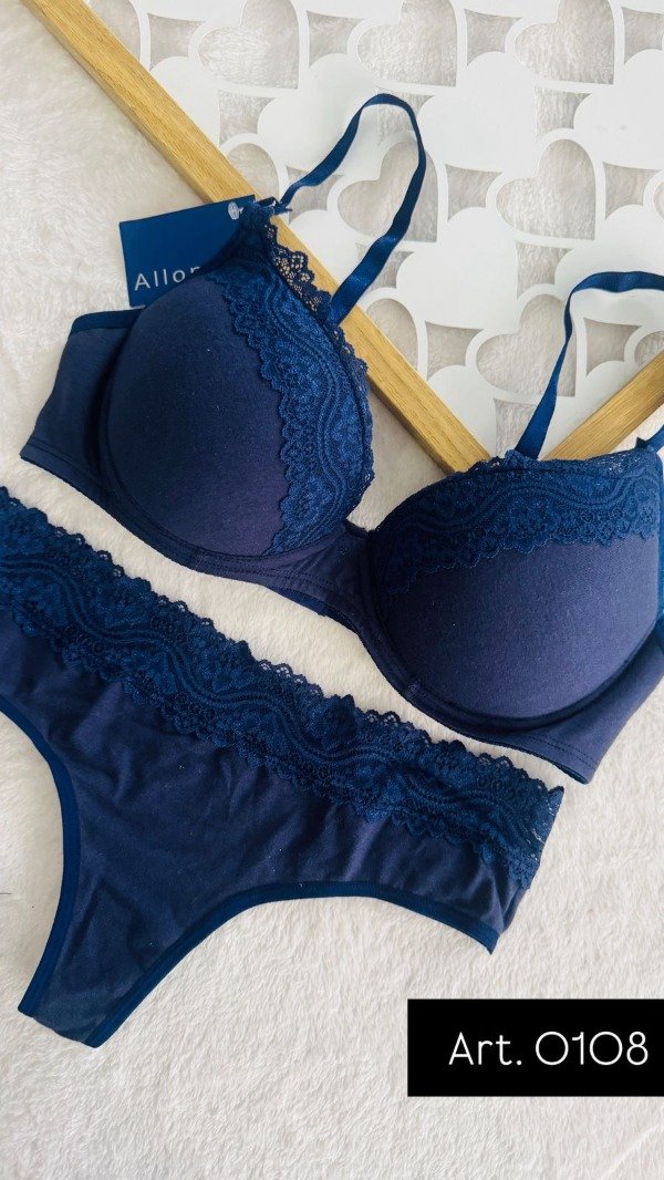 Producto - Conjunto armado algodon combinado azul T.100
