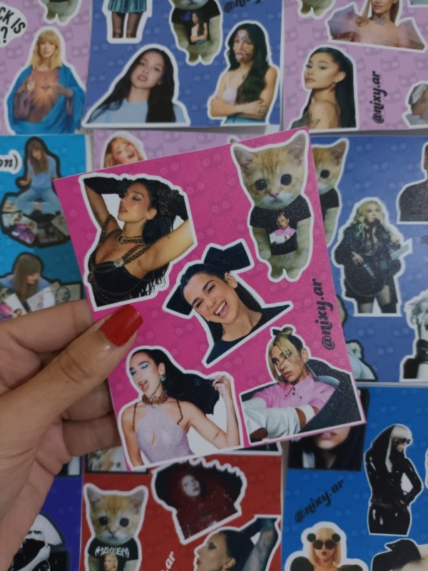 Producto - Plancha de stickers Dua Lipa