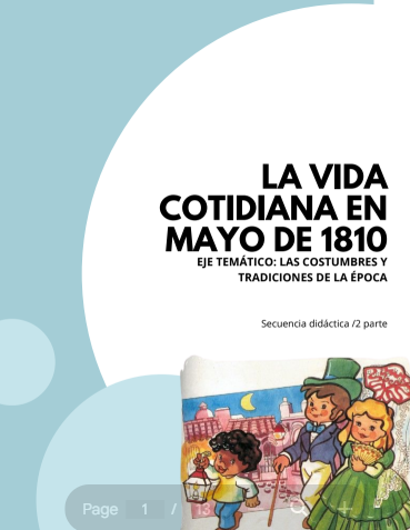 Producto - Vida social de 1810. Secuencia didáctica