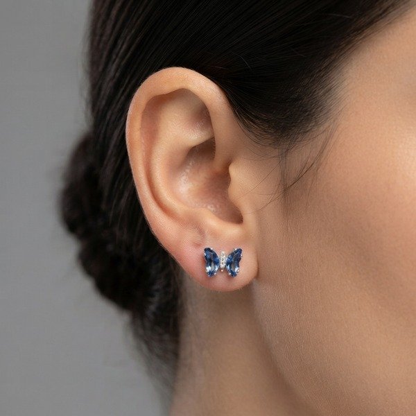 Producto - Aros mariposa azul - 1