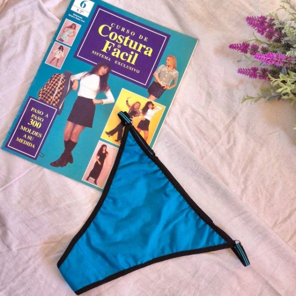 Producto - Tanga ALGODON azul turquesa