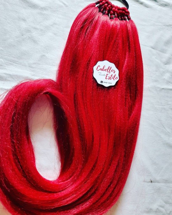 Producto - Ponytail de kanekalon roja