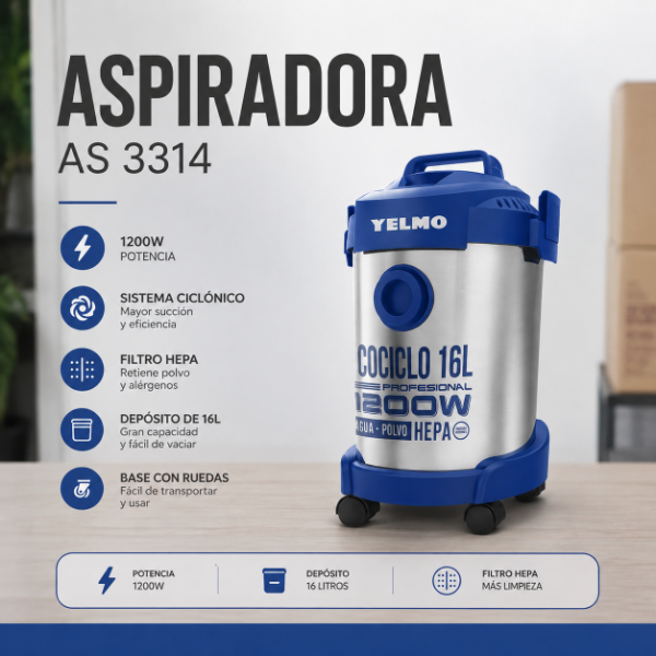 Producto - ASPIRADORA YELMO AS-3314 - 1200W