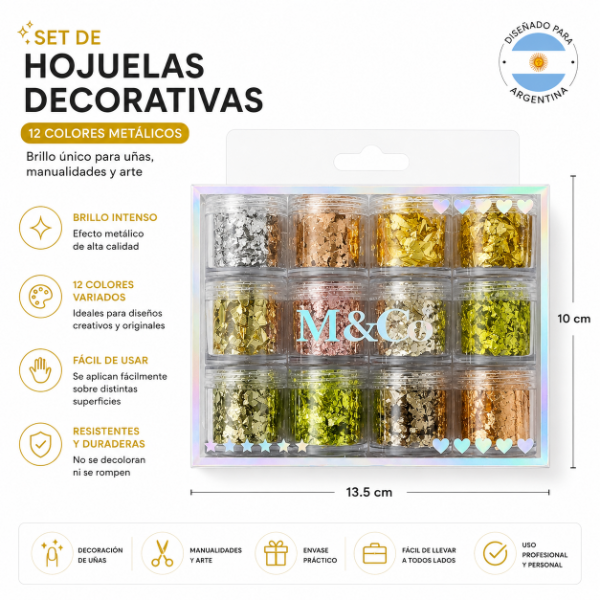 Producto - SET 12 TUBITO PAPEL ORO DECORACION EN CAJA 7B3