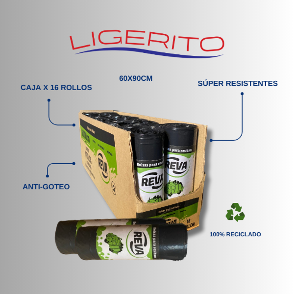Producto - Caja, Bolsas de consorcio 60x90, 16 rollos