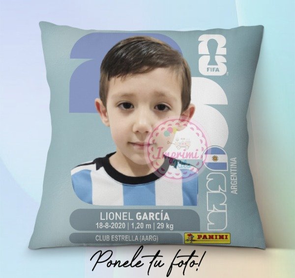 Producto - Plantillas Almohadones Figurita Argentina Personalizar Mundial 2026 #A154