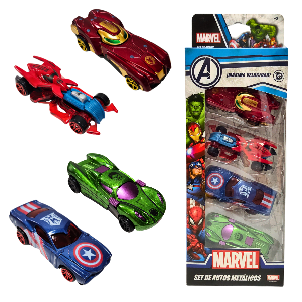 Producto - Auto AVENGERS x4 (Esc. 1:64) -METAL-