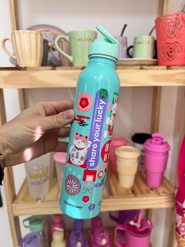 Producto - Botella Aluminio estampada VERDE