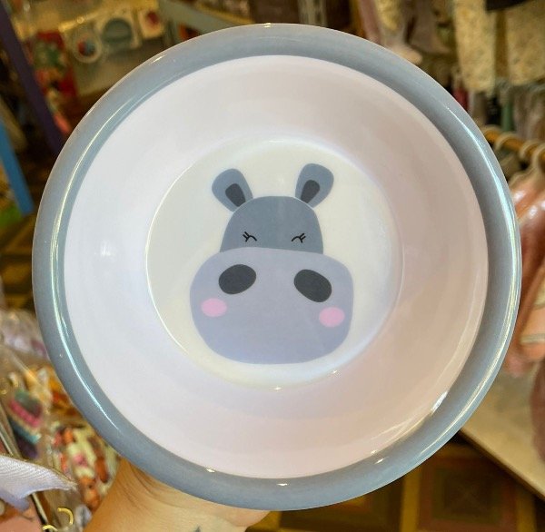 Producto - Bowl animalitos hipopótamo gris