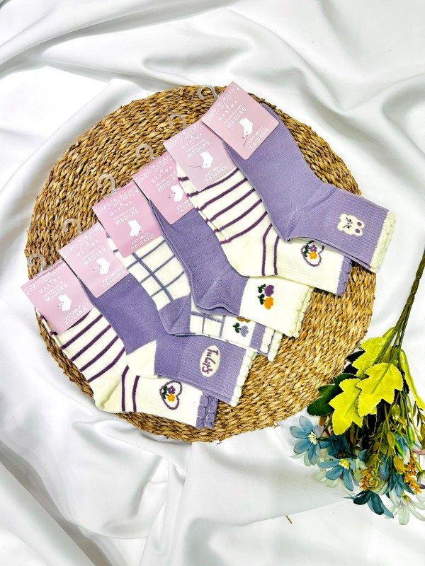 Producto - Art. M6121 - MAXIMA- Docena Medias 3/4 Algodon Estampado