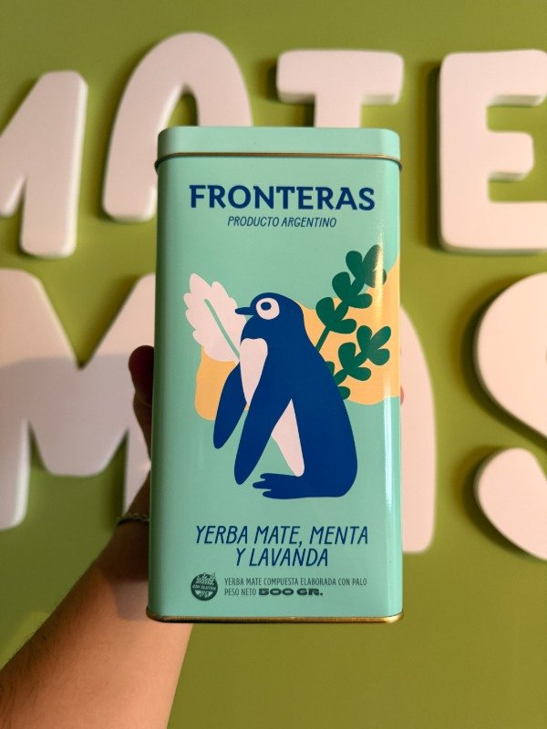 Producto - Lata Fronteras Yerba Mate Menta y Lavanda 500gr