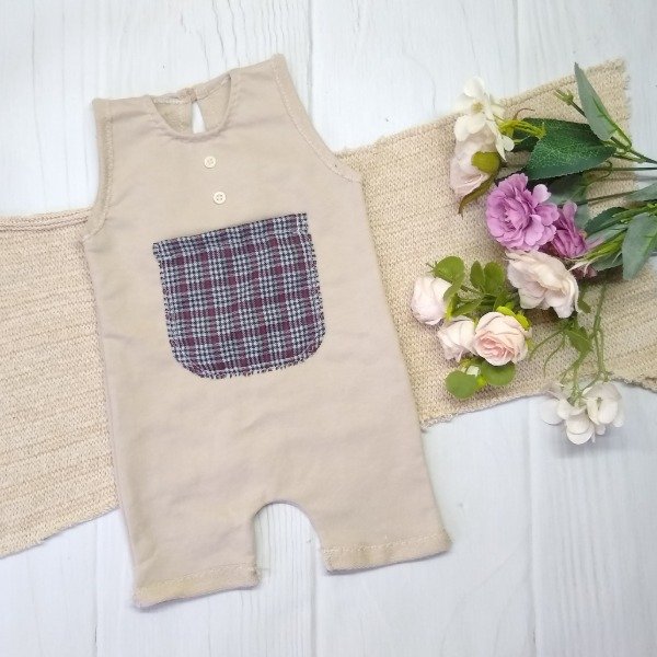 Producto - Romper beige rústico 3-4 meses