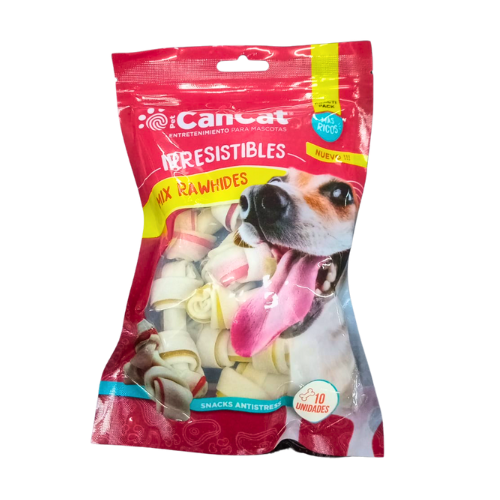 Producto - Hueso Corb Ribbon 2,5 X 10 Bicolor Doy Pack Cancat