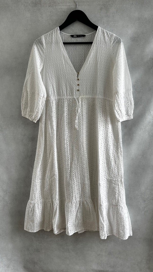 Producto - Vestido bordado perforado Zara - 3