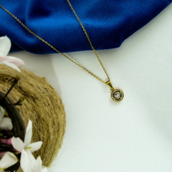 Producto - Dije Círculo Cúbic y Strass
