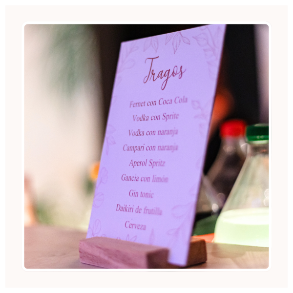 Producto - Cartel para tragos, buzón, mensajes. Con base - 3