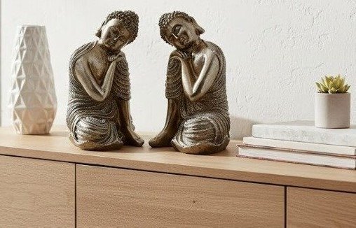 Producto - Buda De Poliresina Set x 2 Alto 17 cm