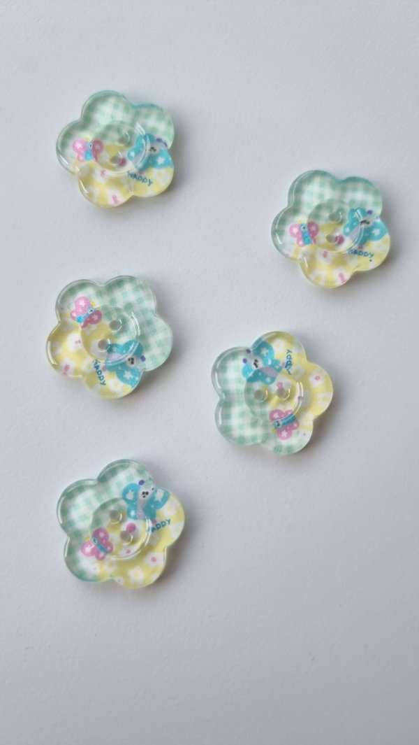 Producto - Botón de resina FLORAL 2