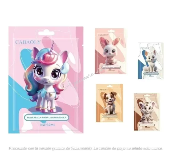 Producto - Mascarillas faciales animales c/u