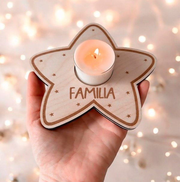 Producto - PORTAVELAS ESTRELLA CON VELITA DE NOCHE
