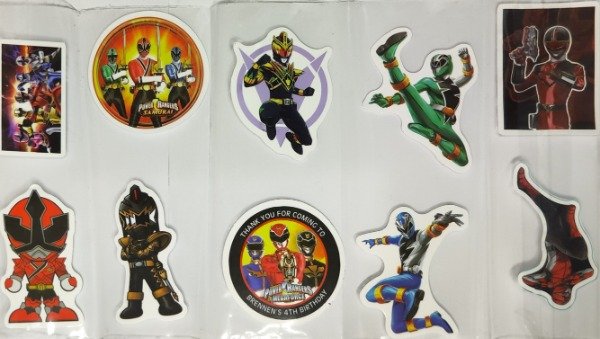 Producto - Pack Stickers / Power Rangers Lote N6 5 cm - 0