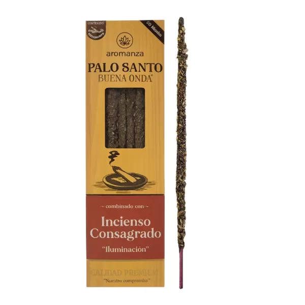 Producto - Sahumerios Palo Santo Buena Onda Incienso Consagrado x8 u