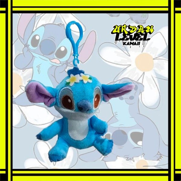 Producto - Llavero Peluche Stitch con Flores - Lilo y Stitch