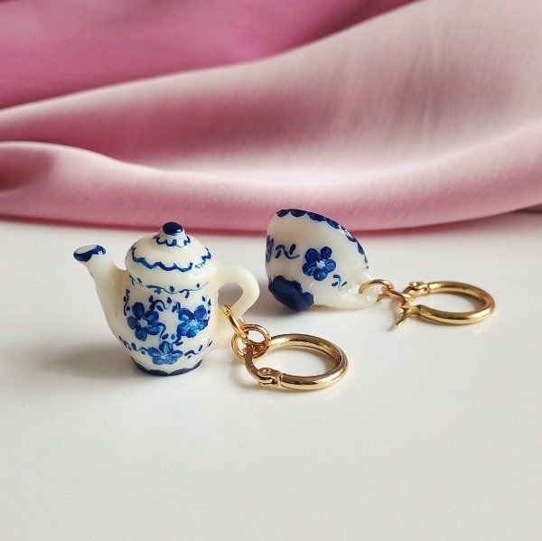 Producto - Tea Time Azul (aro dorado)