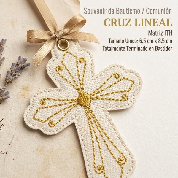 Producto - Matriz de Bordado ITH - Souvenir Cruz Lineal - 3