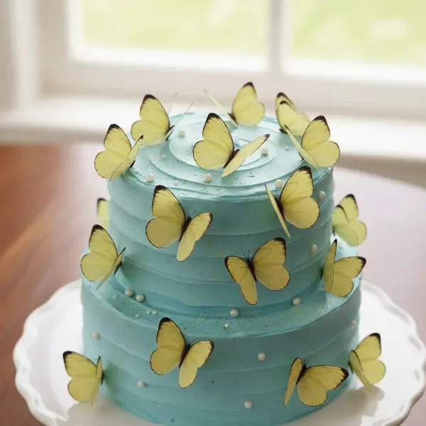 Producto - Mariposas comestible AMARILLO CLARO pack x12Un