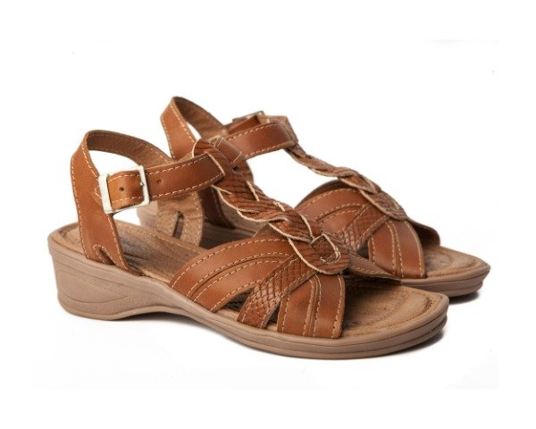 Art 1585 Sandalia Cuero Trenzada Suela 