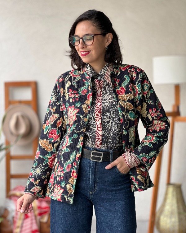 Producto - Chaqueta Hindi Negro y Coral S/M