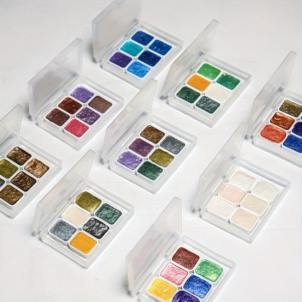 Producto - Mini paleta acuarelas metalizadas. - 1