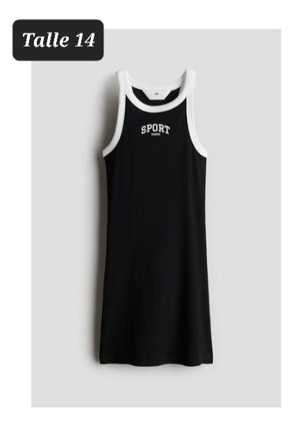 Producto - Vestido HyM talle 14 negro  morley