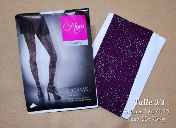 Producto - Panty Opaca Mundo Cósmico Mora Glam 2500