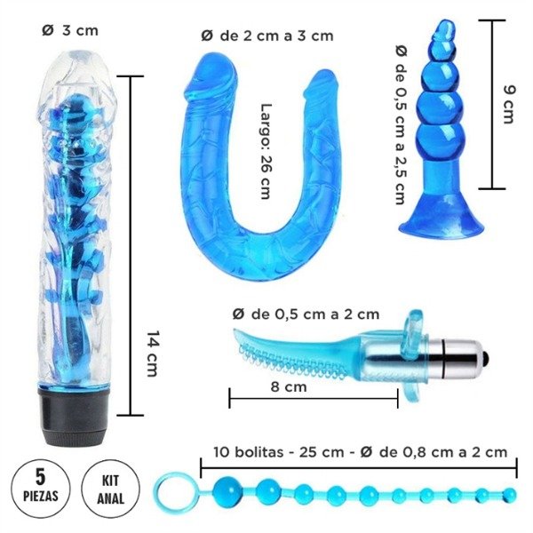 Producto - OCTANS : KIT ANAL 5 PIEZAS VIBRADOR