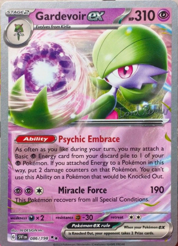 Producto - Gardevoir ex 086/198 Scarlet and Violet - Tord Reklev Tournament Deck NO HOLO