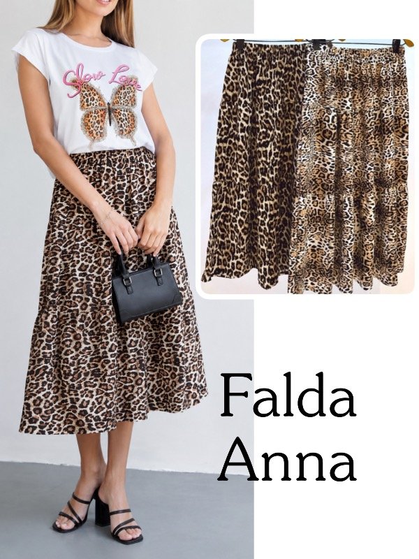 Pollera animal print multicolor