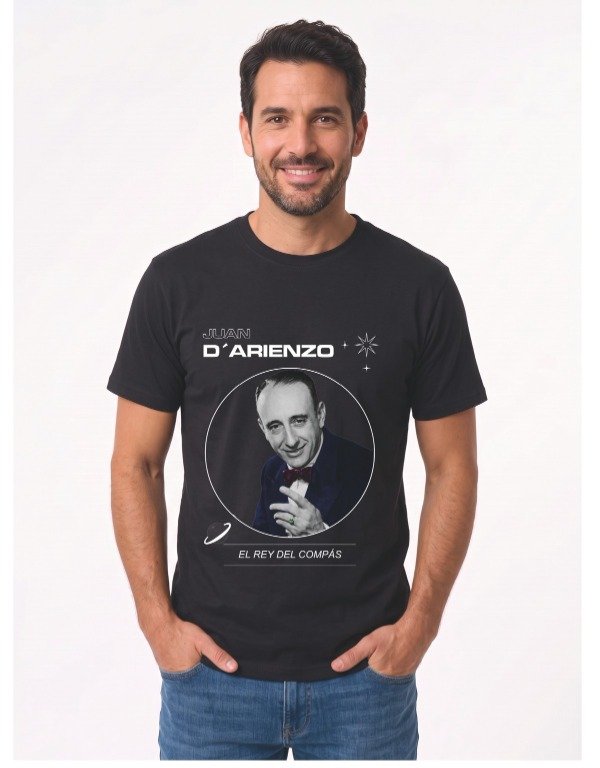 Producto - Remera Juan D'Arienzo El Rey del Compás - Negra - 1