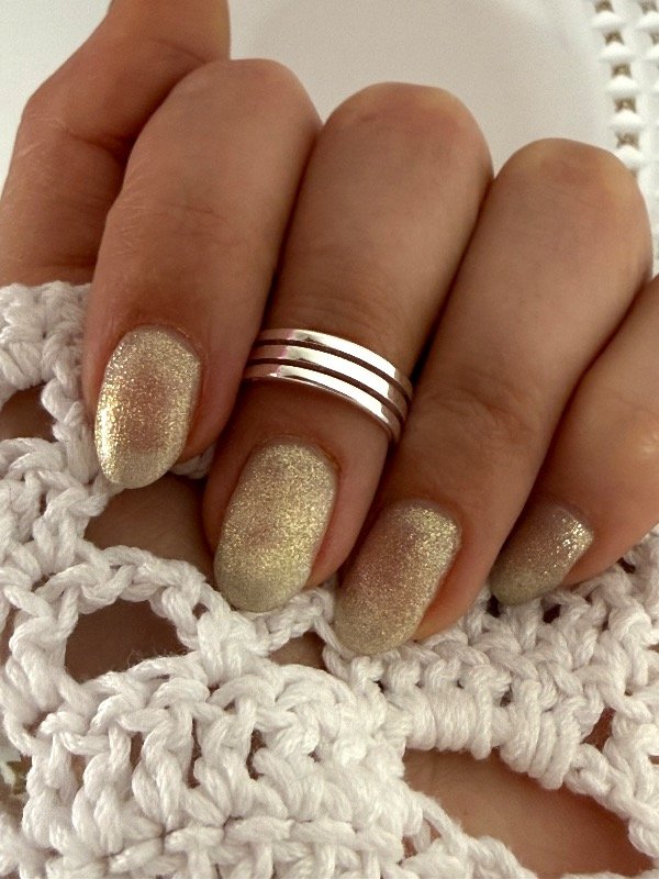 Producto - NB804 Anillo falange triple acero blanco