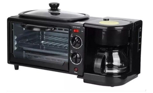 Producto - HORNO TOSTADOR CAFETERA Y PLANCHA 3 EN 1