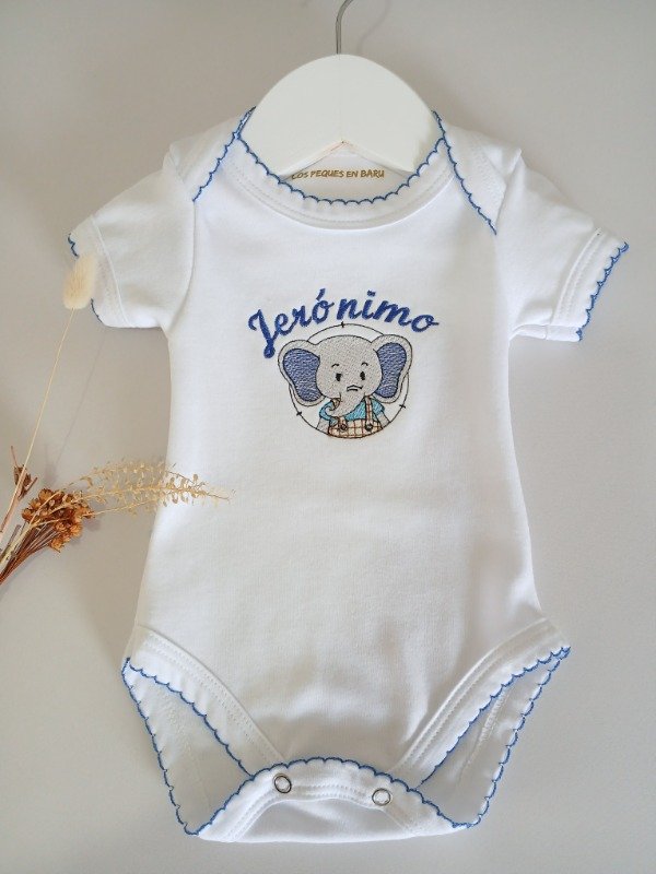 Producto - Body elefantito azul m/c