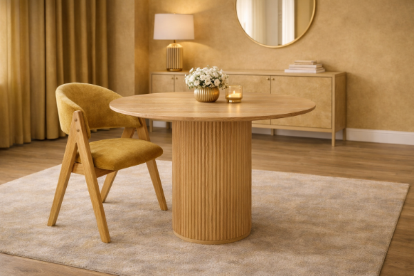 Producto - Mesa circular madera 120