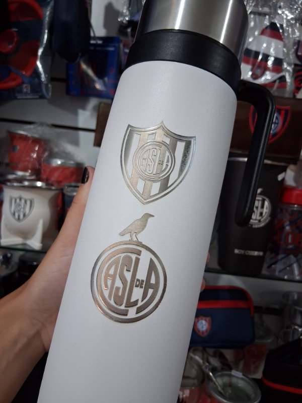 Producto - Termo con manija San Lorenzo blanco - 1